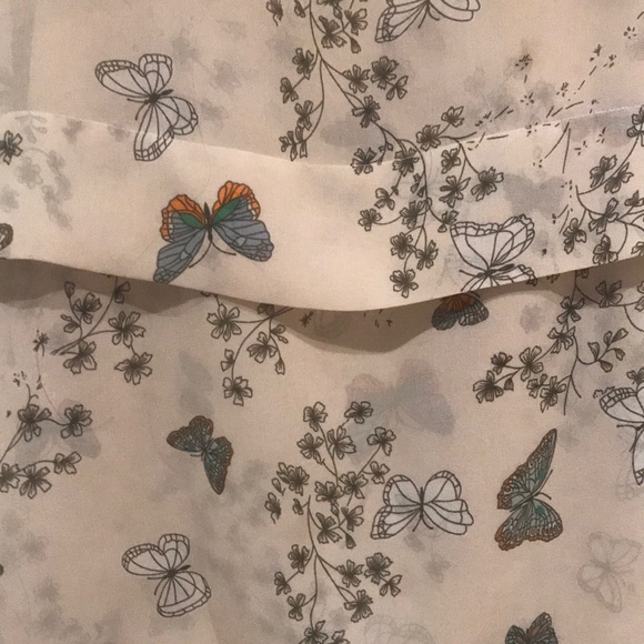 Boho floral sheer tank / coverup - Picture 2 of 4